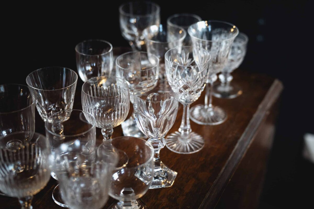 Verres dépareillés en cristal – Divers modèles
