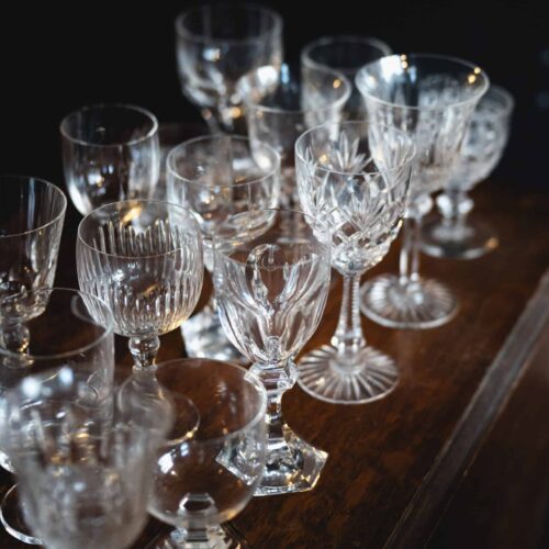 Verres dépareillés en cristal – Divers modèles