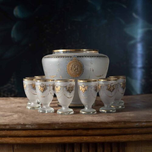 Service à Punch en Cristal – Époque Biedermeier (1824-1835)