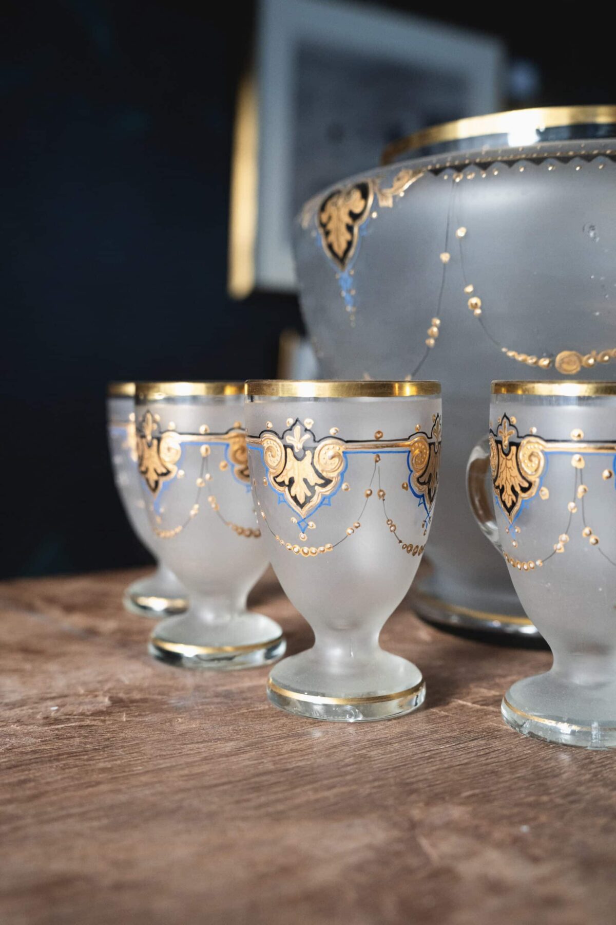 Service à Punch en Cristal – Époque Biedermeier (1824-1835) – Image 3