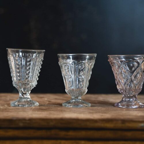 Ensemble de 12 Verres Moulés à Bistrot Napoléon III