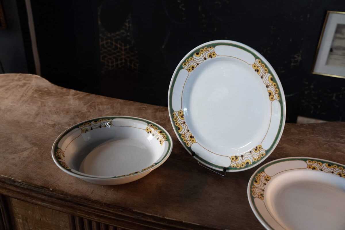 Ensemble de Trois Plats Art Déco
