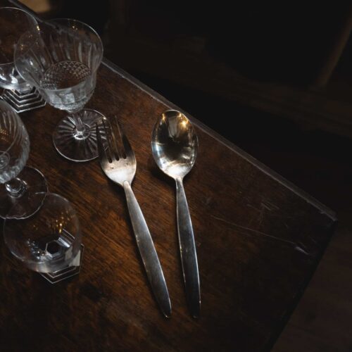 Couvert à salade Christofle en métal argenté