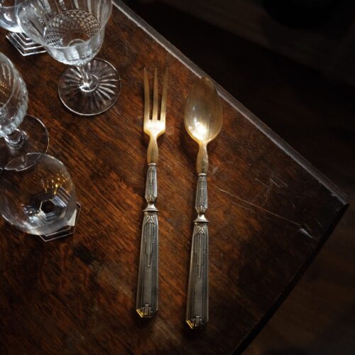 Couvert à salade Art Déco 