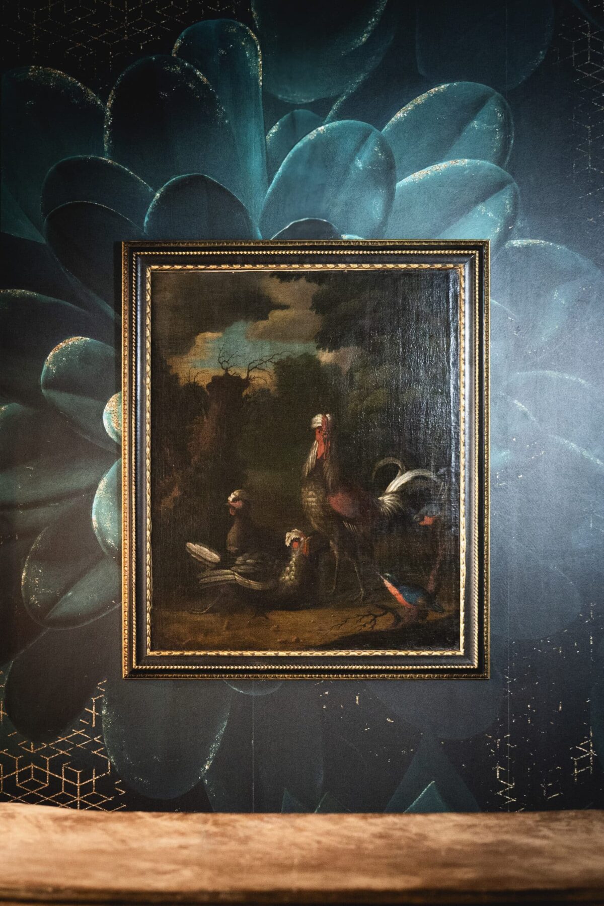 Paysages aux volailles et oiseaux