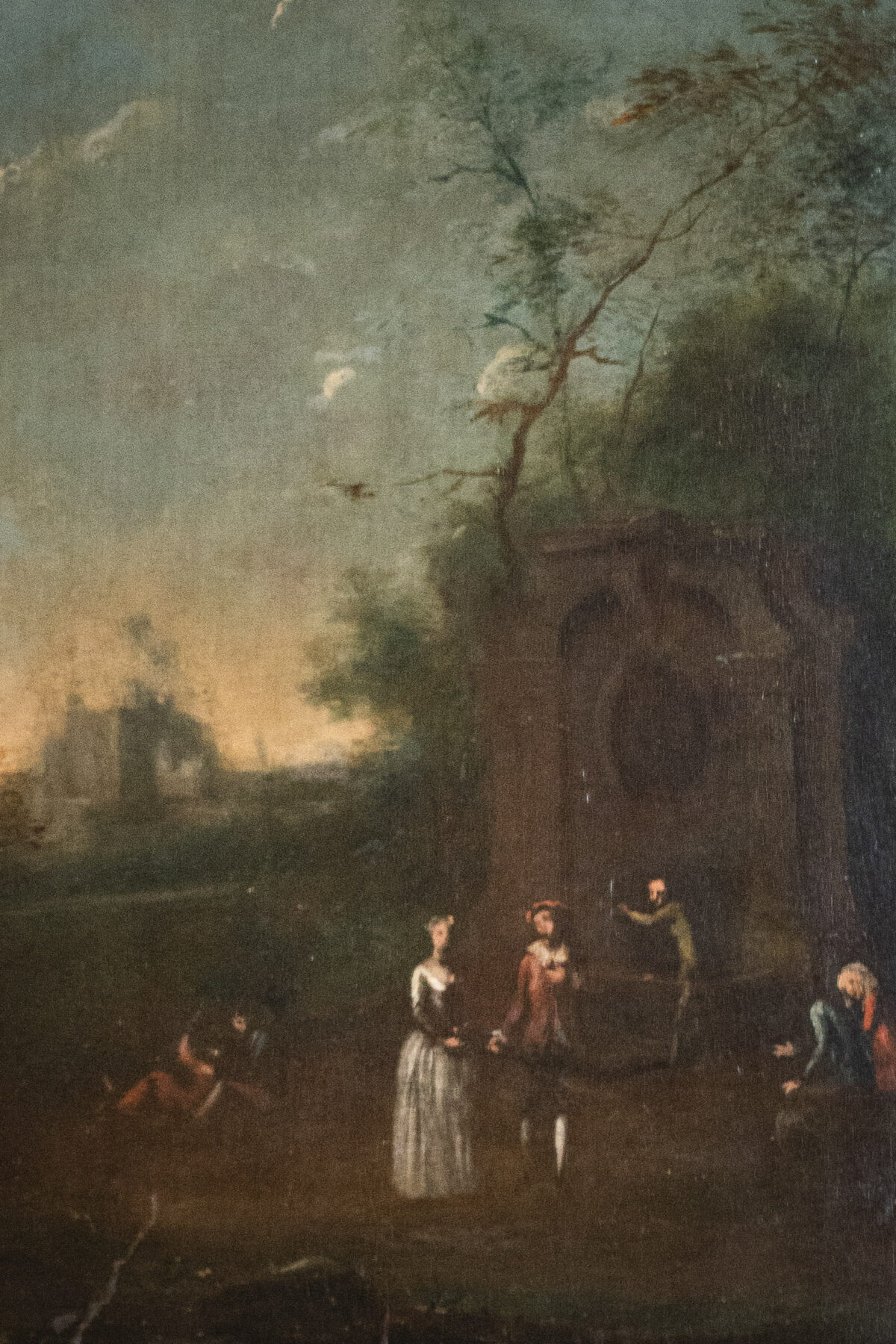 Dyptique, Paysages et Scène Galantes, Ecole Flammande XVIIIe – Image 3
