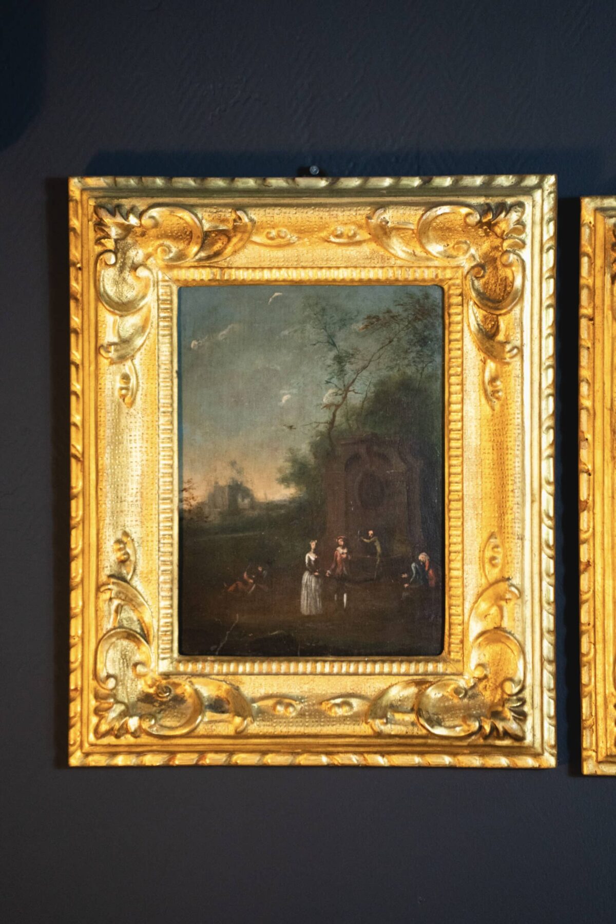 Dyptique, Paysages et Scène Galantes, Ecole Flammande XVIIIe – Image 2