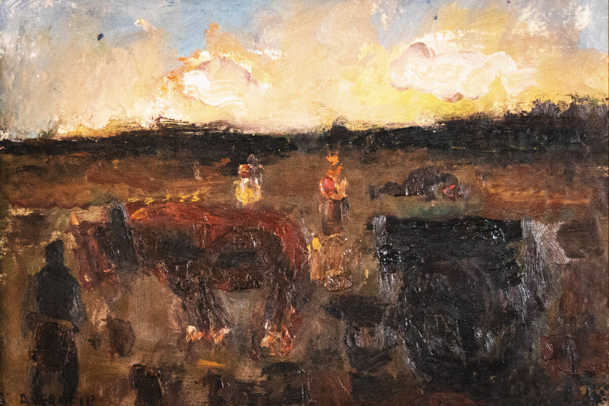 Boer met paard en kar / Fermier avec cheval et charrette – Image 2