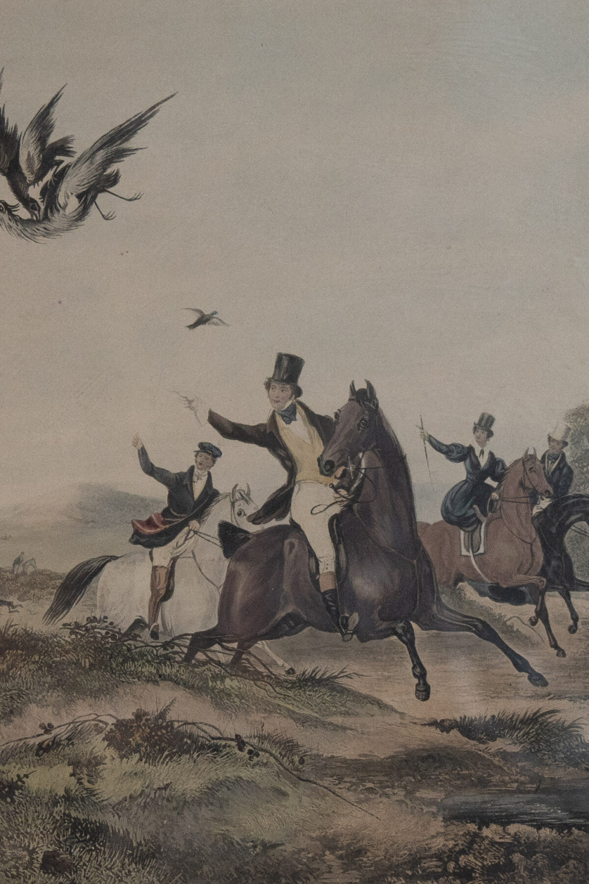 Trois gravures anglaises du XIXe Siècle – Scènes de chasse – Image 6