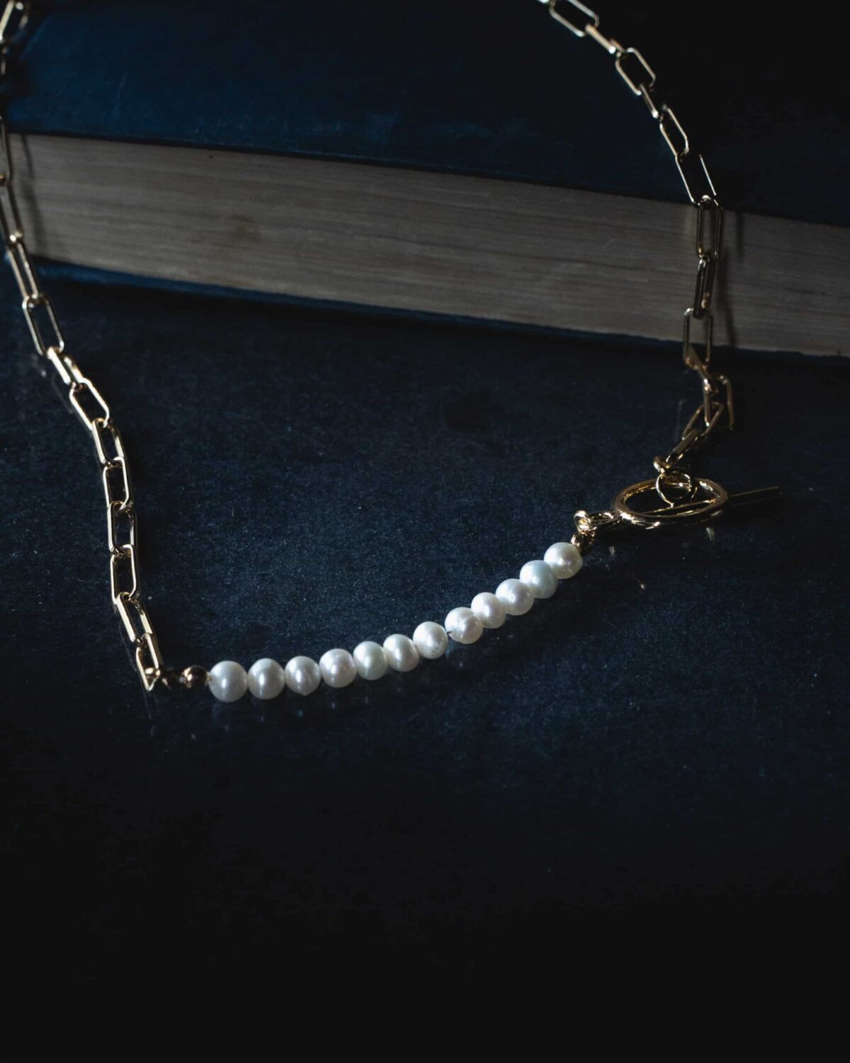 Collier Chaîne & Perles de Culture en Plaqué Or 18 Carats – Image 3
