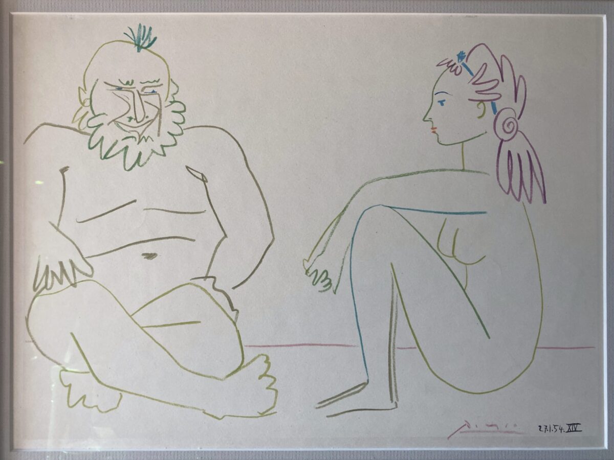 Lithographie de Pablo Picasso – La Comédie Humaine, 27.1.54 XIV – Image 2