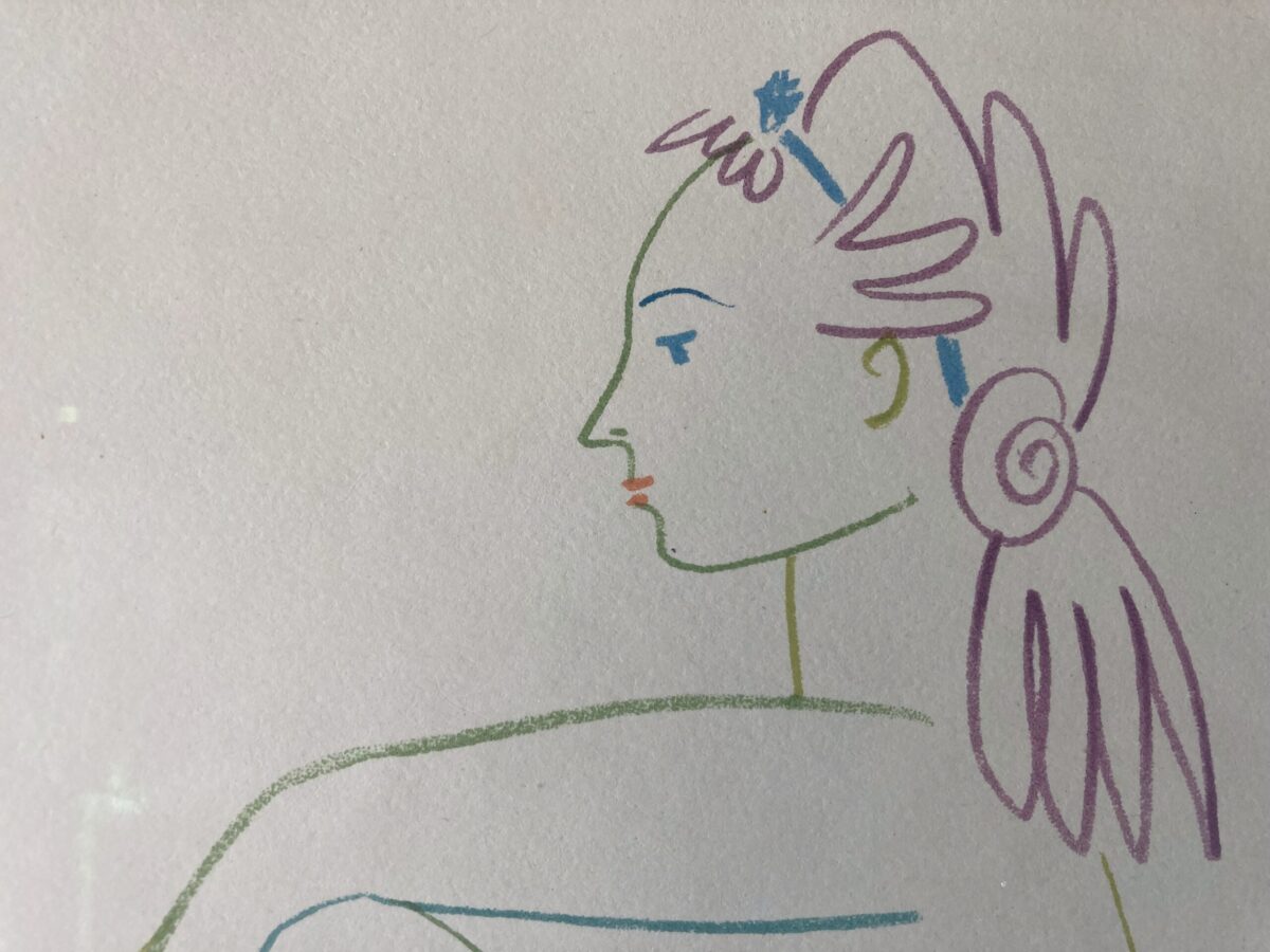 Lithographie de Pablo Picasso – La Comédie Humaine, 27.1.54 XIV – Image 5