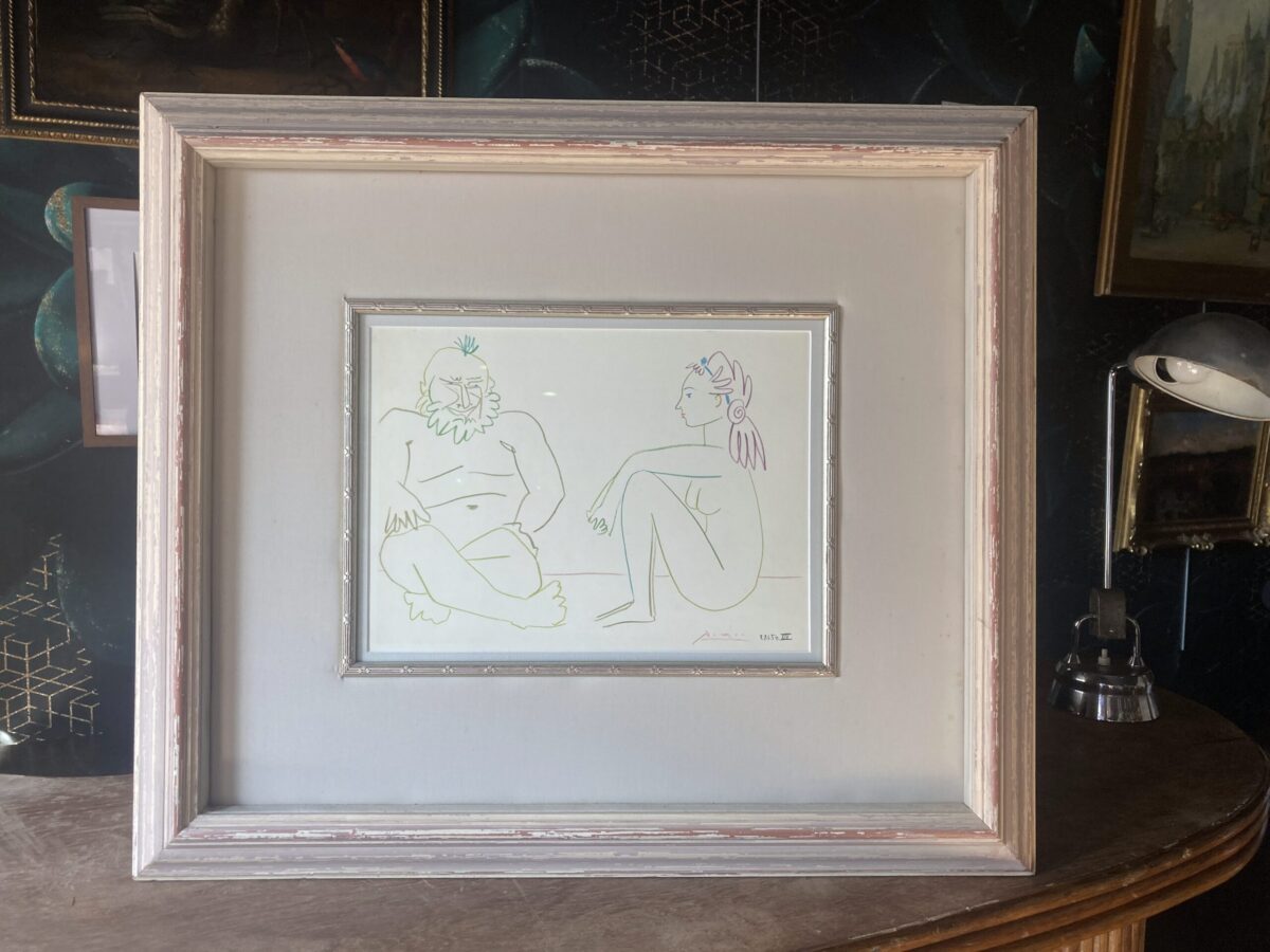 Lithographie de Pablo Picasso – La Comédie Humaine, 27.1.54 XIV