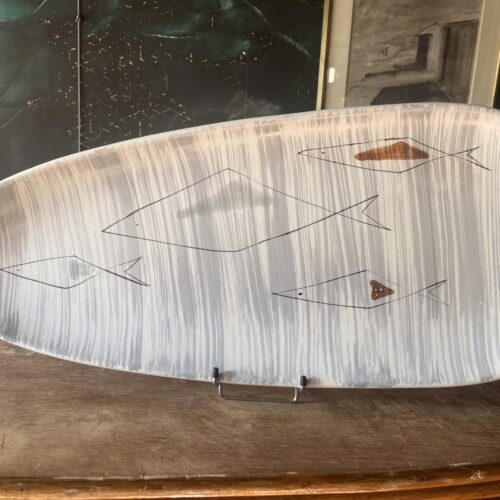 Grand Plat en Faïence – Manufacture de Niderville, Années 1960