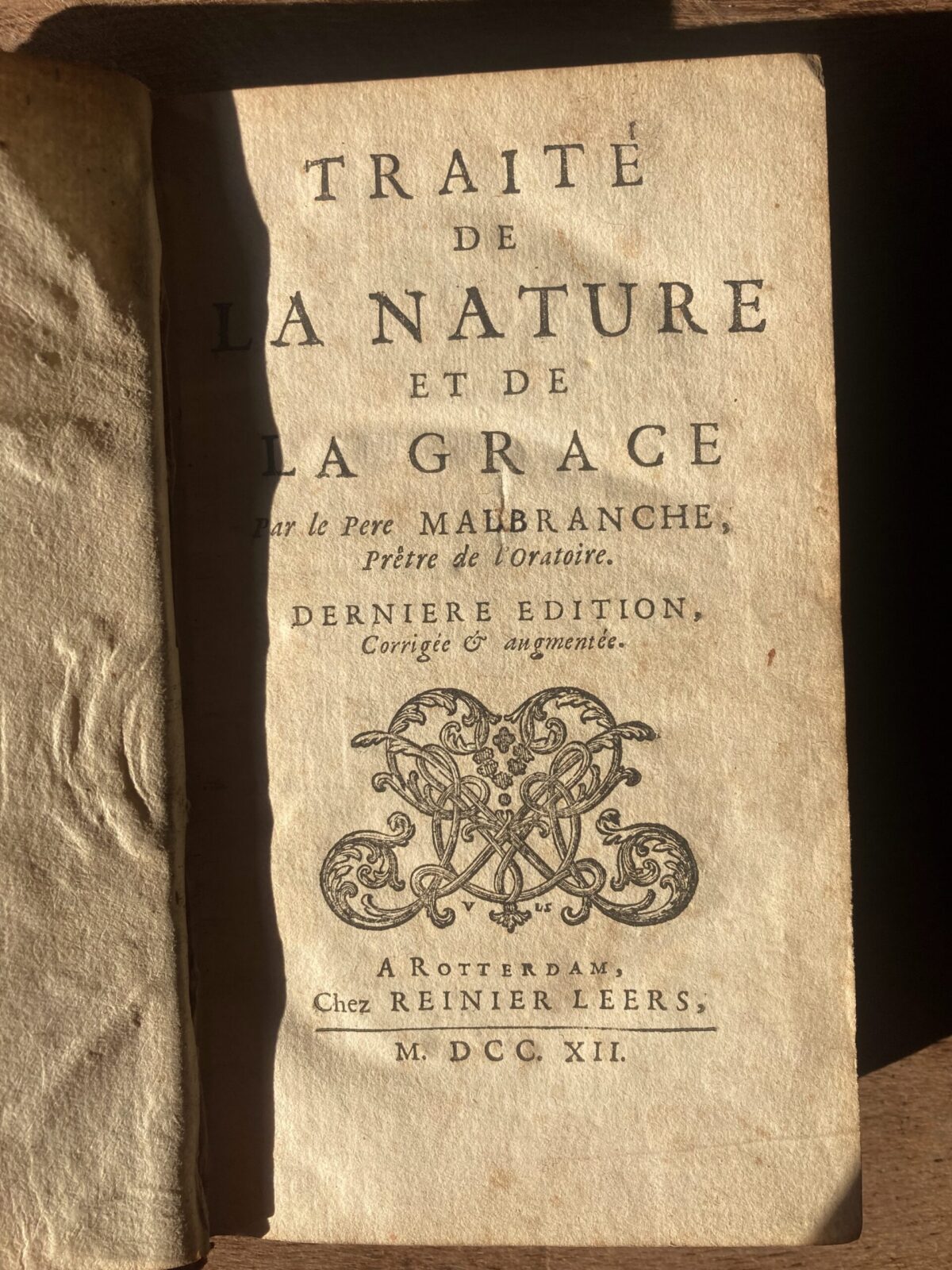 Malbranche - Traité de la nature et de la grâce - 1712