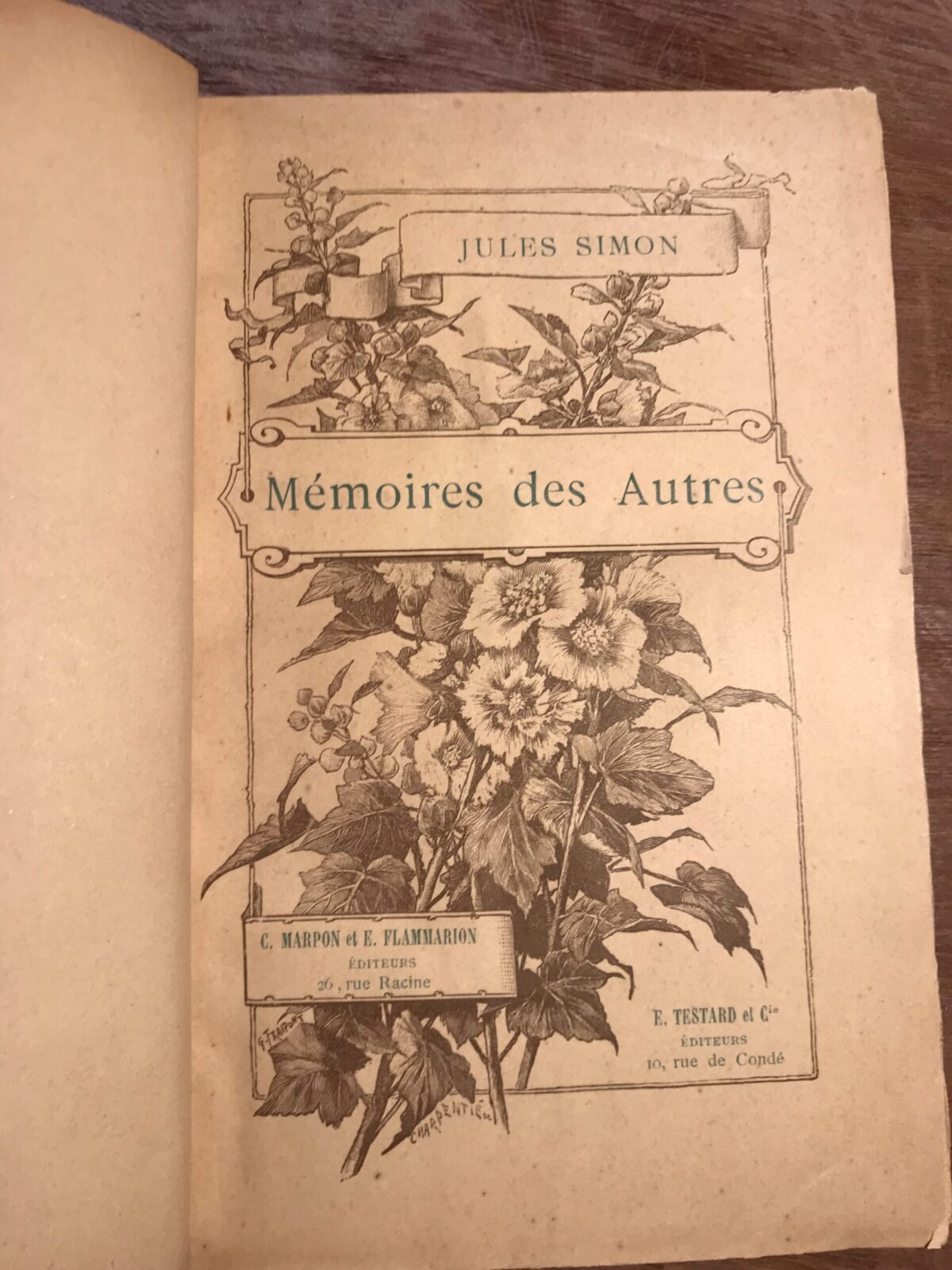 Jules Simon – Mémoires des autres (1890) – Image 6