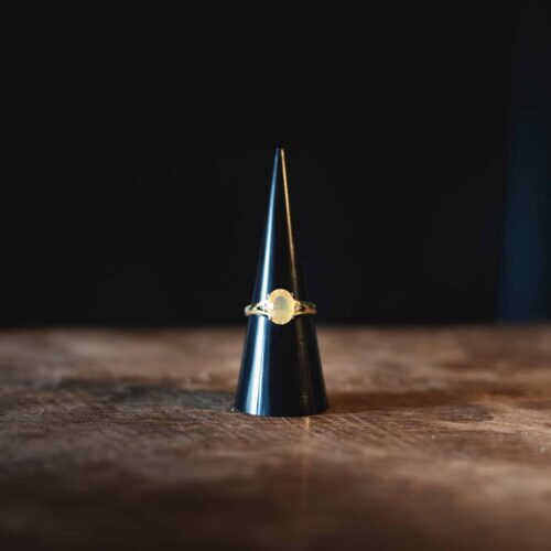 Bague en or jaune avec citrine et diamants