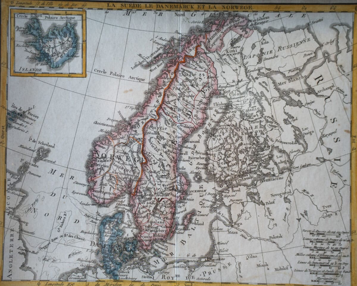 Carte ancienne – Scandinavie par John Harrison (circa 1815) – Image 2