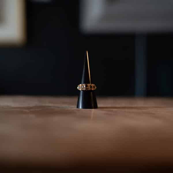 Bague en or rose – Citrines et diamants