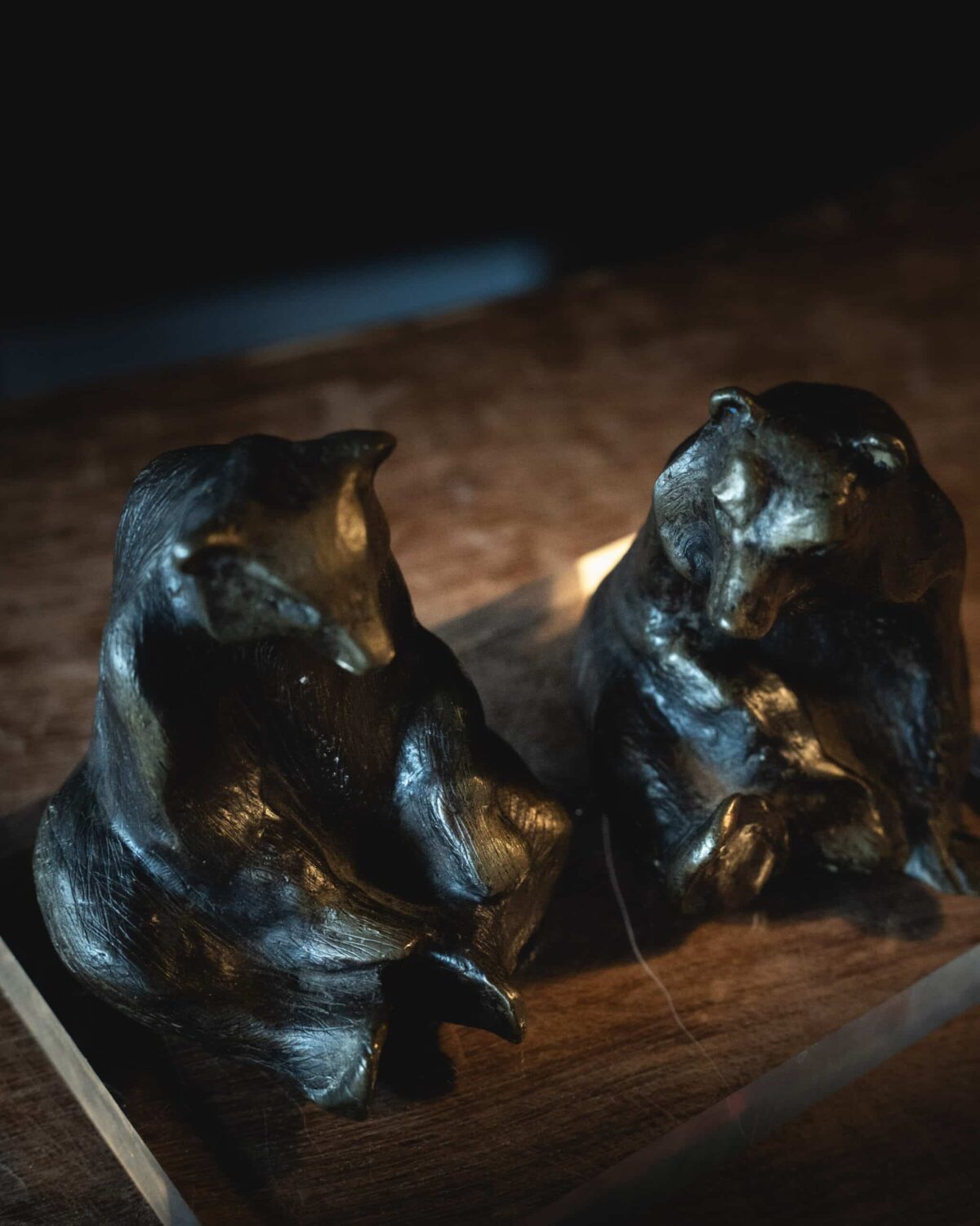 Couple d'ours en bronze patiné – Années 1930 – Image 2