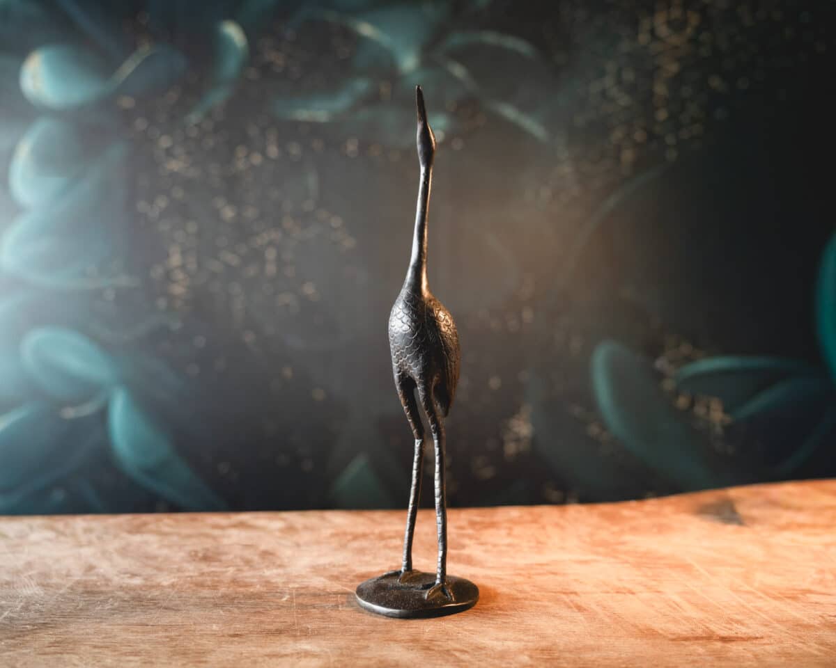 Statue en bronze – Grue