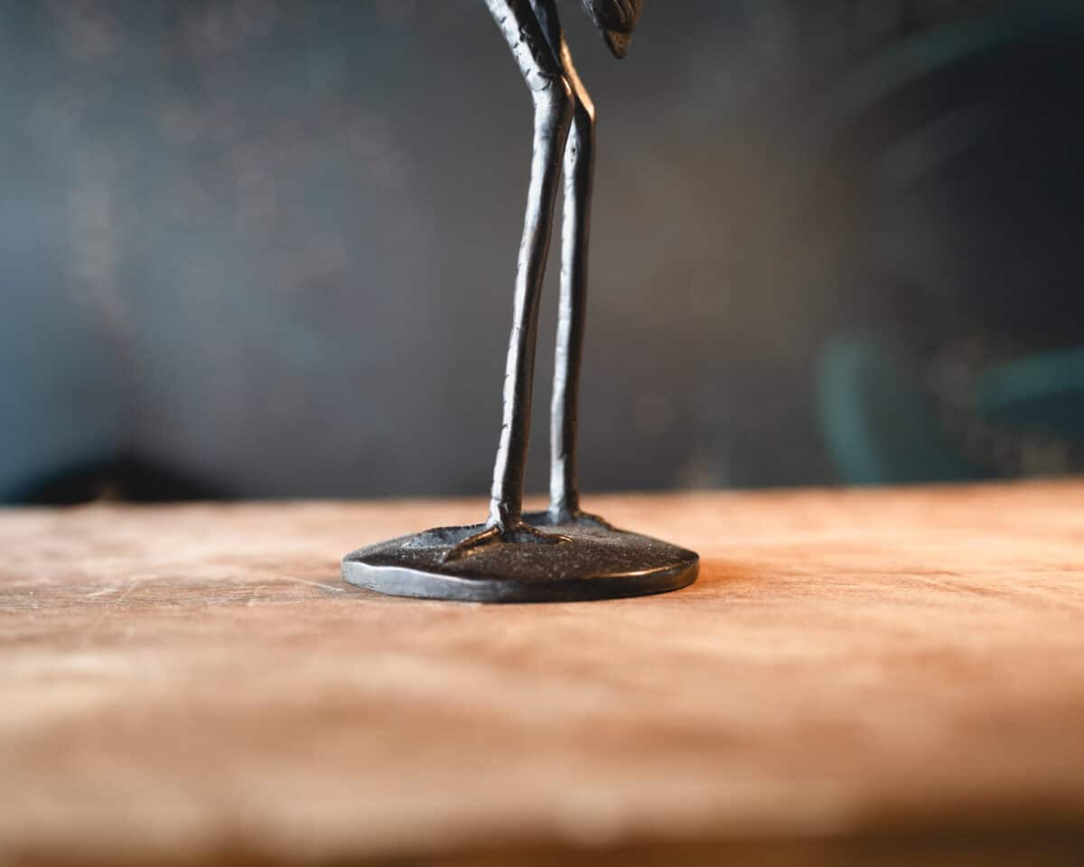 Statue en bronze – Grue – Image 4