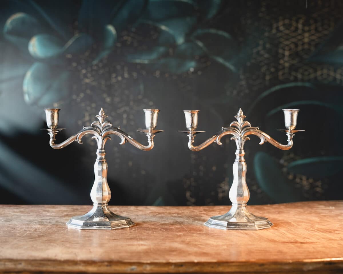 Paire de candélabres Art Déco