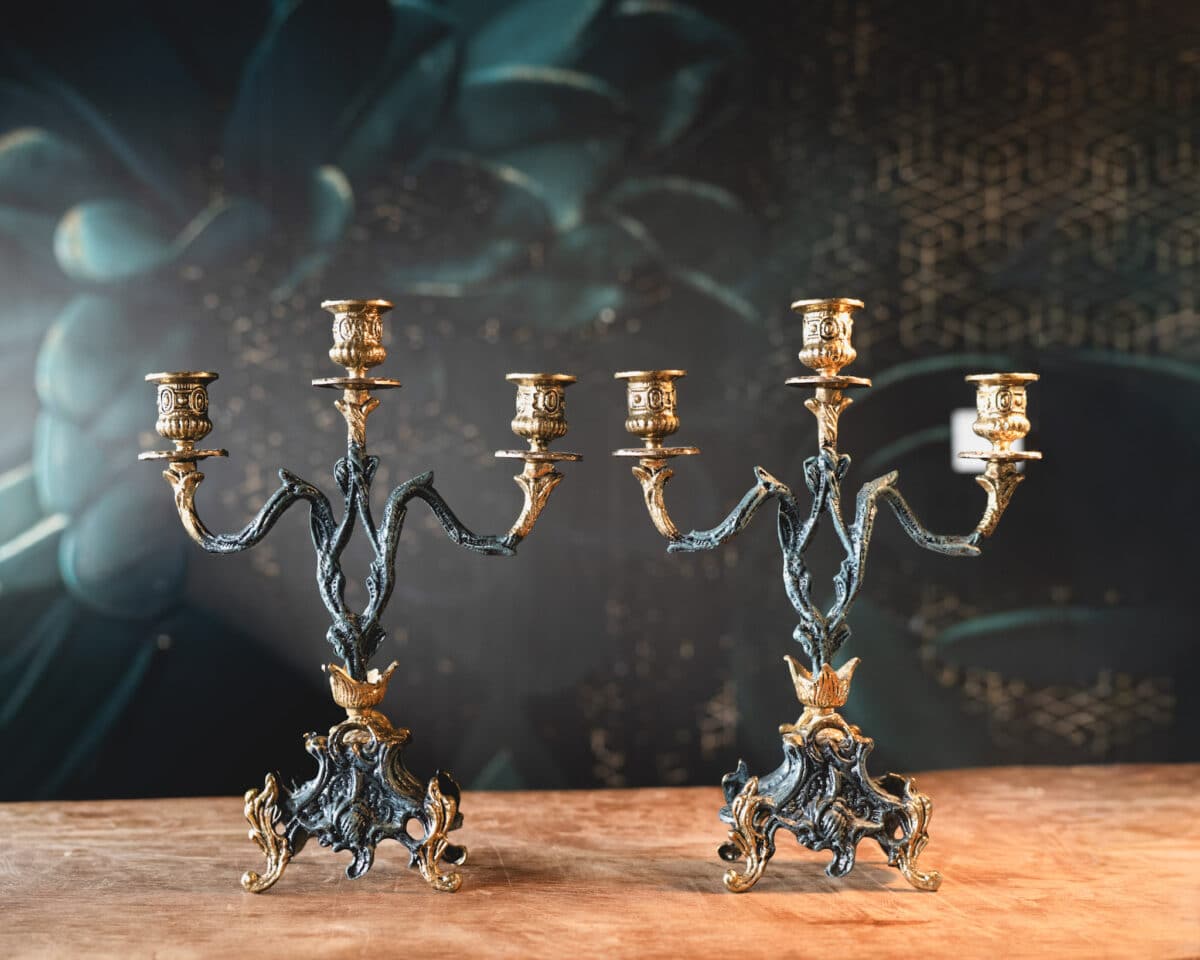 Paire de candélabres de style Rococo