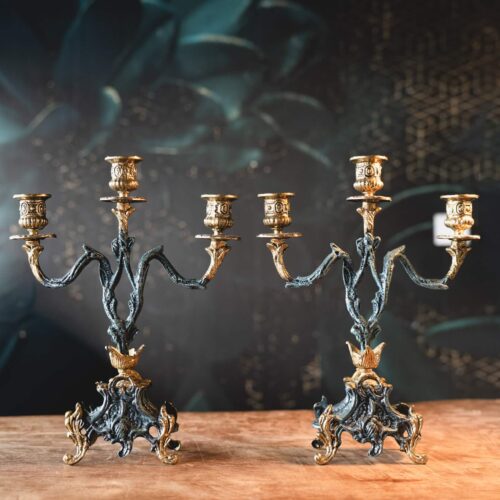 Paire de candélabres de style Rococo