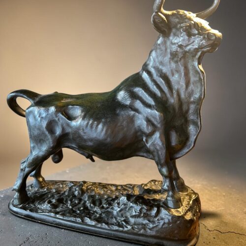 Taureau en bronze – XIXe siècle, attribué à Christophe Fratin (1801-1864)