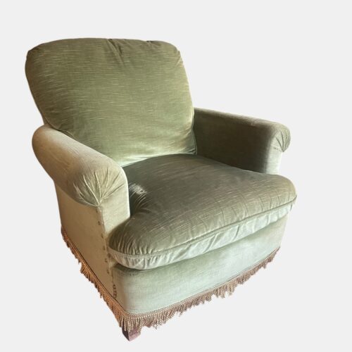Fauteuil club Burov en velours vert — années 1960